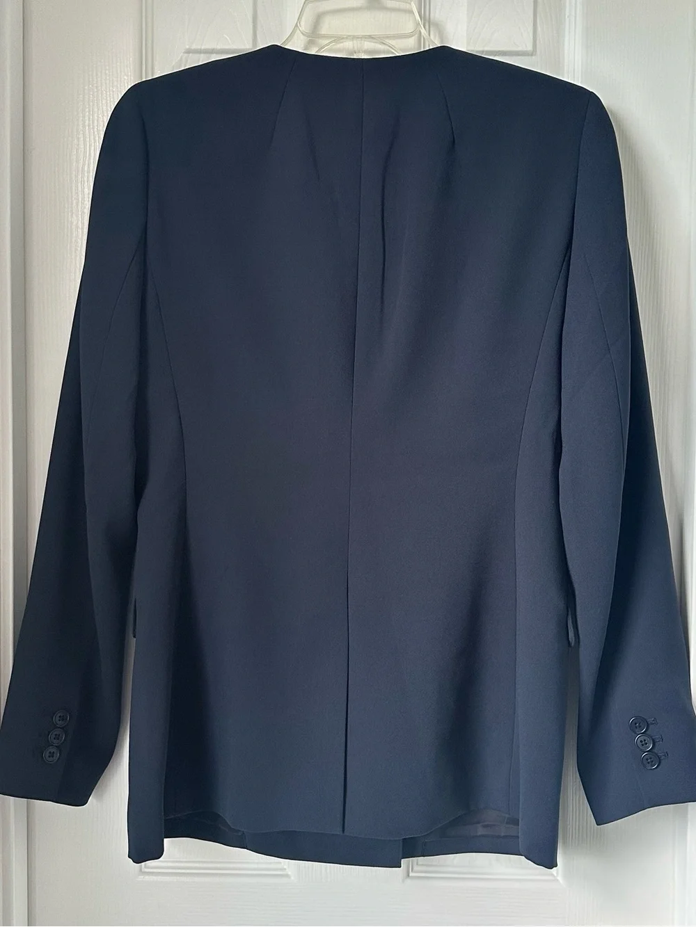 J. Crew Navy Double-Breasted V-Neck Blazer